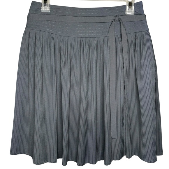 Anthropologie Leifsdottir Capella Micro Pleated Skirt icy gray women’s size 4 - Picture 2 of 7